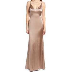 La Femme Satin Trumpet Gown Size 14 $378